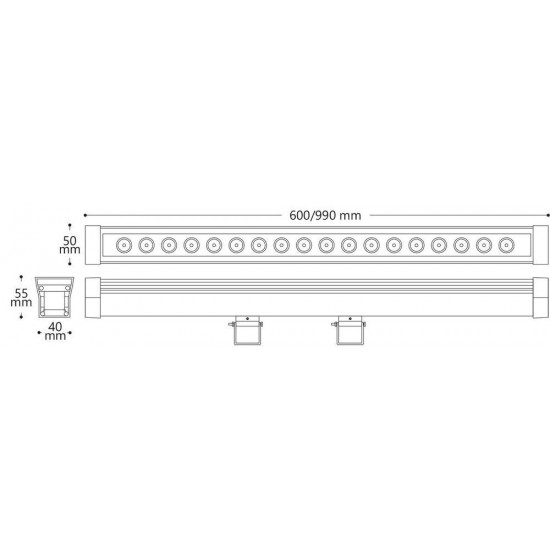 Линейный архитектурный светильник LL-879 FERON