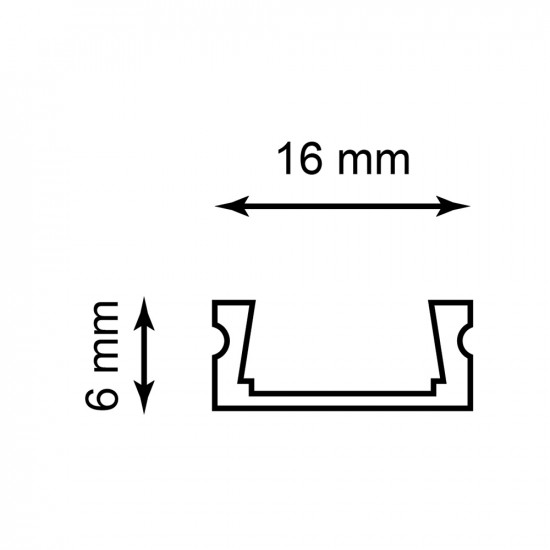 Профиль накладной для светодиодной ленты CAB262 FERON