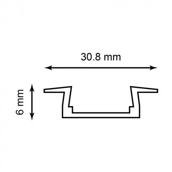 Профиль встраиваемый для светодиодной ленты