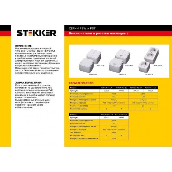 Розетка PST16-501-20 STEKKER